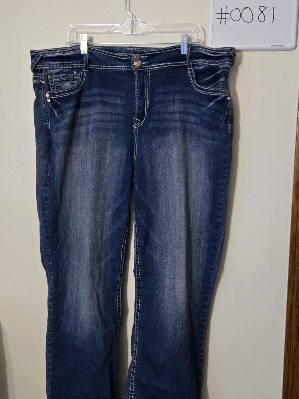 Wallflower Size #22 Dark Blue Boot Cut Jeans #0081